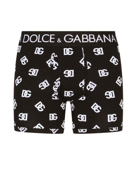 Dolce & Gabbana Boxershorts aus Zwei-Wege-Stretchjersey in Black für Herren