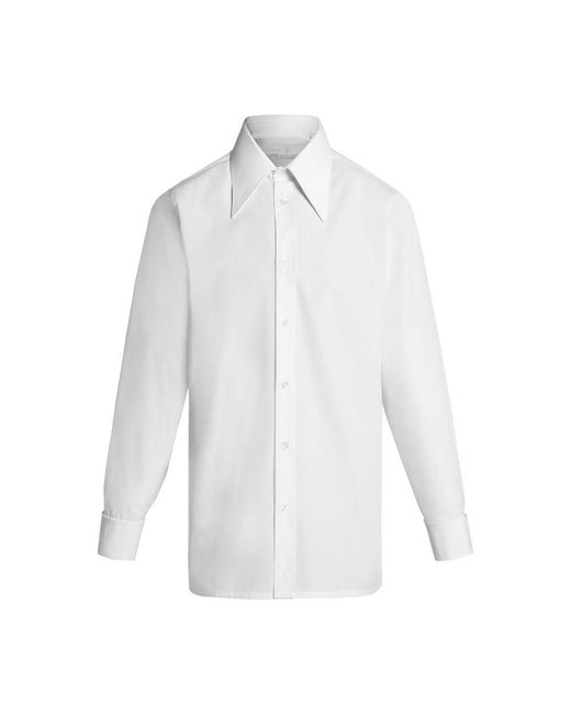 Maison Margiela White Point Collar Shirt for men