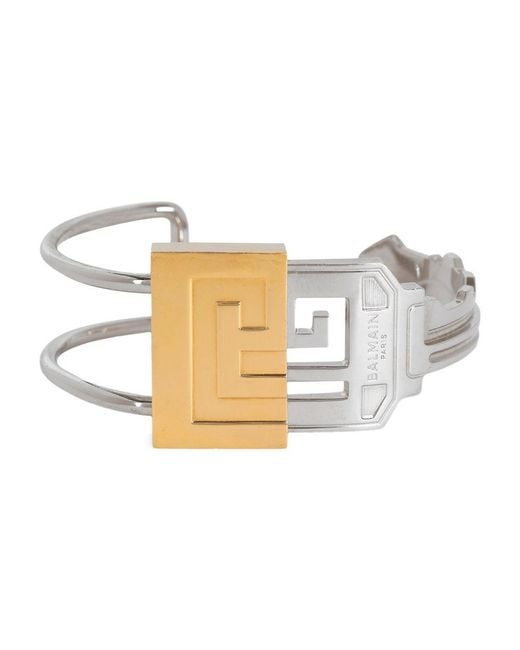Balmain Metallic Brass Key Bracelet