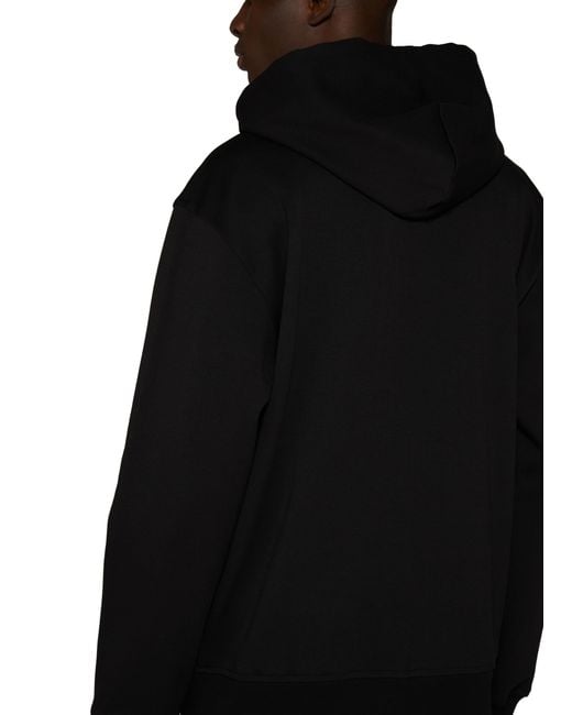 Valentino Garavani Canvas-Sweatshirt mit Reißverschluss Iconographe in Black für Herren