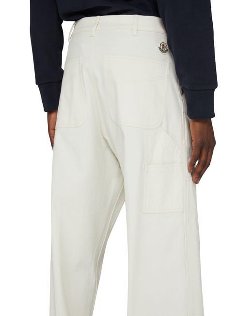 Moncler White Regular-Fit Pants for men