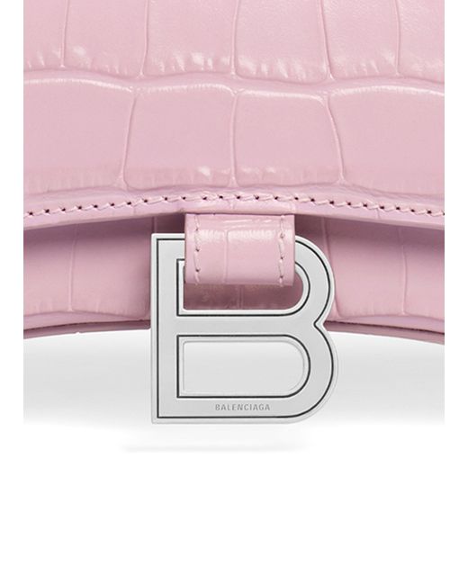 Balenciaga Pink Hourglass Wallet On Chain