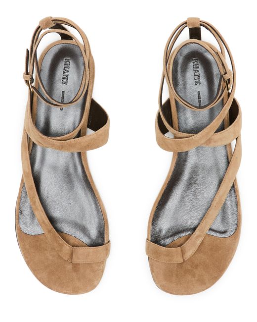 Khaite Brown Aimee Ankle Strap Sandals