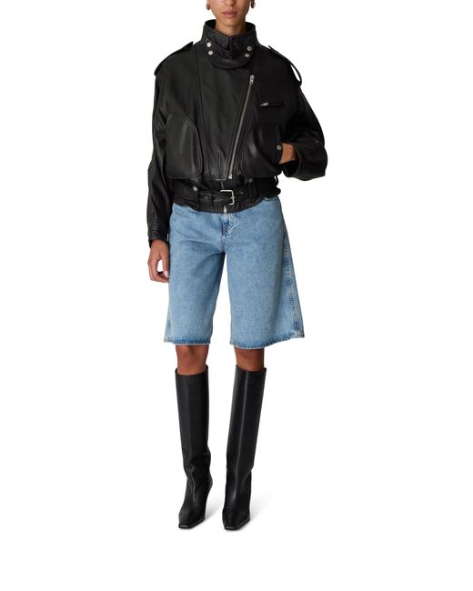 Isabel Marant Black Farza Leather Jacket