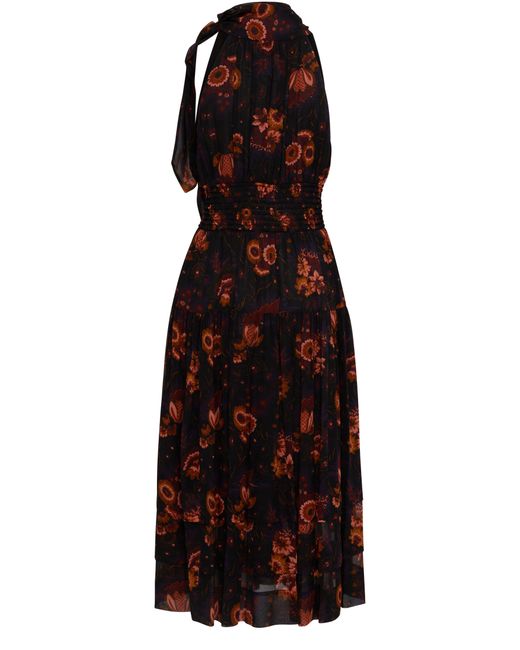 Ulla Johnson Black Maya Midi Dress