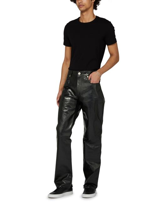AMI Black Straight Fit Trousers for men