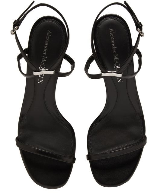 Alexander McQueen Black Armadillo Sandals