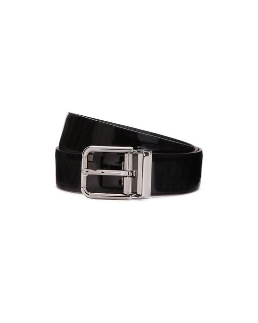 Dolce & Gabbana Black Patent Leather Belt for men