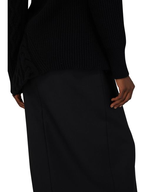 Alexander McQueen Black Pencil Skirt