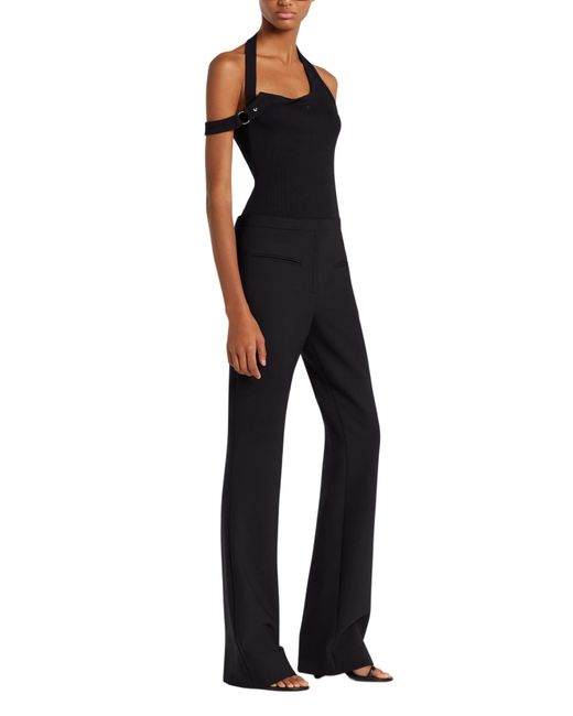 Courreges Black Undressed 90's Rib Buckle Tank Top