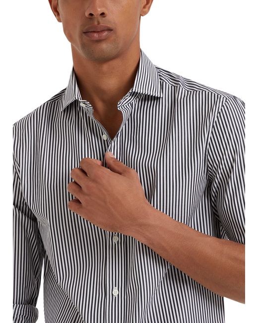 Chemise coupe slim Brunello Cucinelli pour homme en coloris Gray
