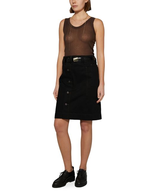 Lemaire Brown Seamless Rib Tank Top