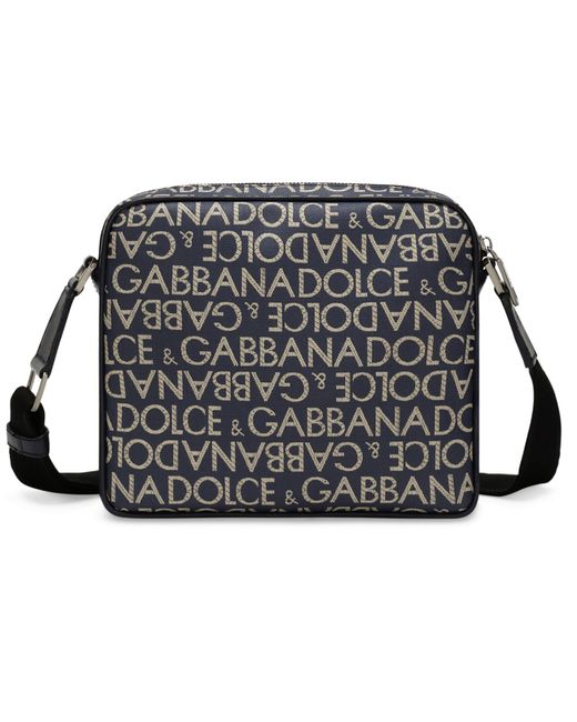 Dolce & Gabbana Umhängetasche aus beschichtetem Jacquard in Black für Herren