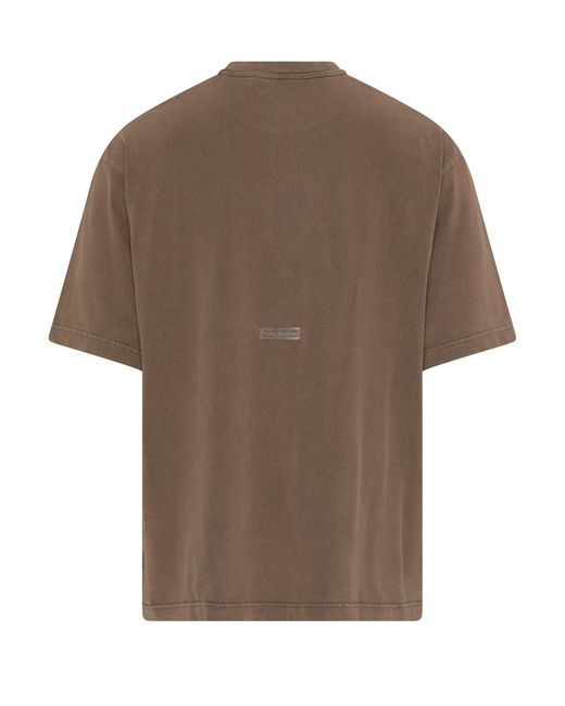 Acne Kurzarm-T-Shirt in Brown für Herren