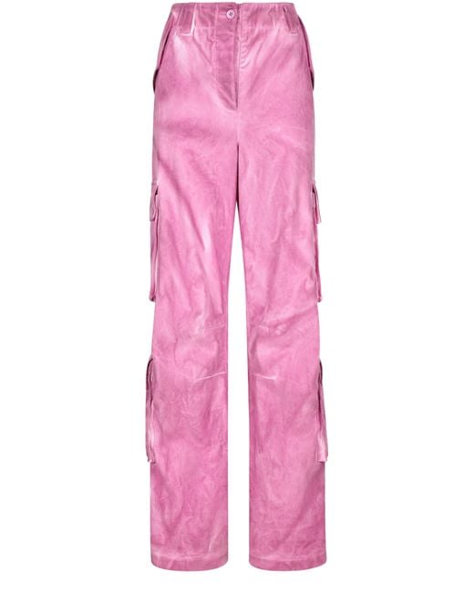 Dolce & Gabbana Pink Cargohose aus Baumwolle