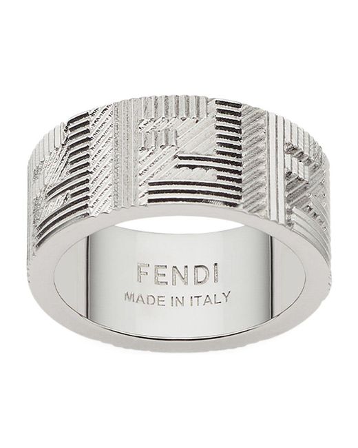 Fendi Metallic Shadow Ring for men