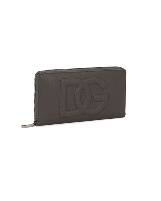 Dolce & Gabbana Brieftasche mit Rundum-Reißverschluss und DG-Logo in Black für Herren