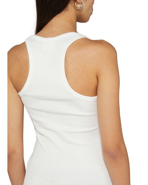 Courreges White Holistic Buckle 90's Rib Tank Top