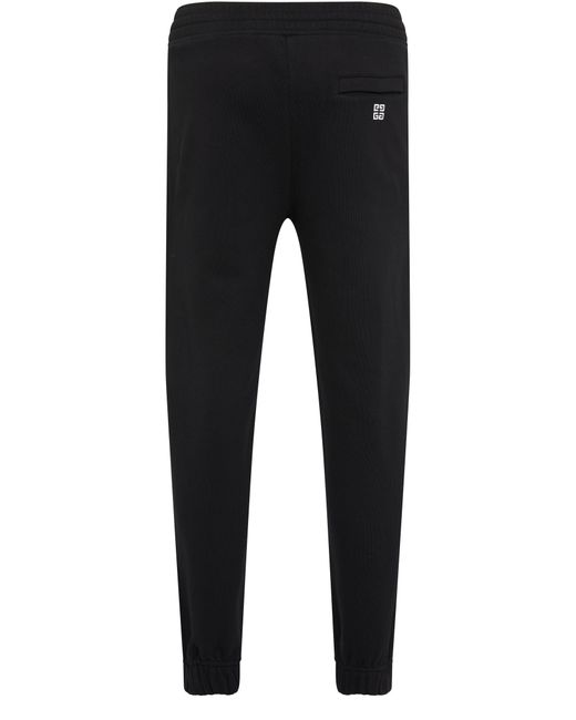 Givenchy Black Slim-fit jogger Pants In Embroidered Fleece for men