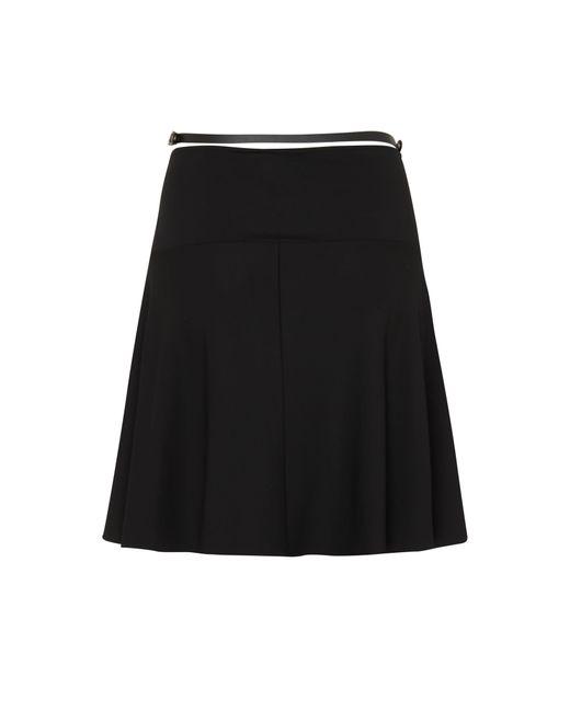 Courreges Black Ellipse Slash Mini Skirt