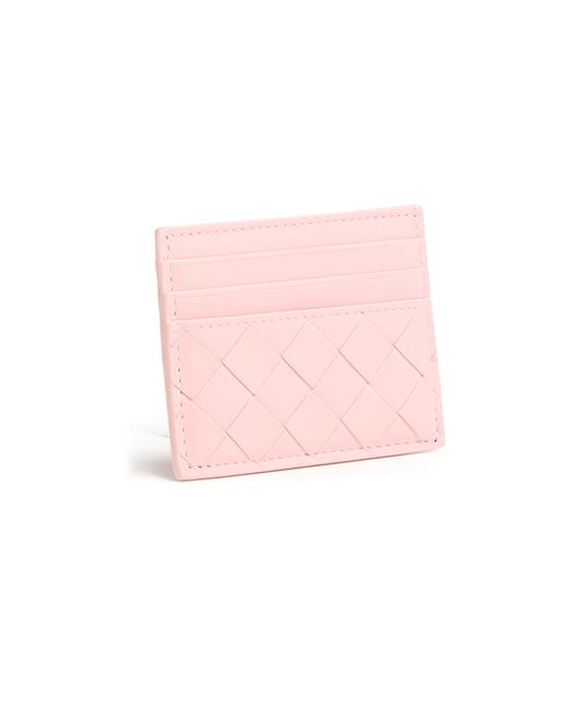 Bottega Veneta Pink Kredikartenetui Intrecciato