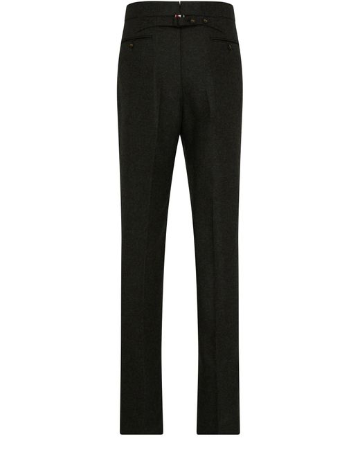 Thom Browne Black Fit 1 Backstrap Trouser In Shetland for men