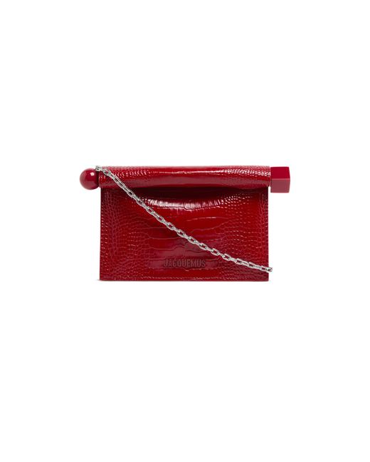 Jacquemus Red The Small Rond Carré Clutch
