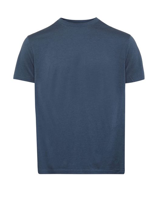 Tom Ford Blue Round-neck T-shirt for men