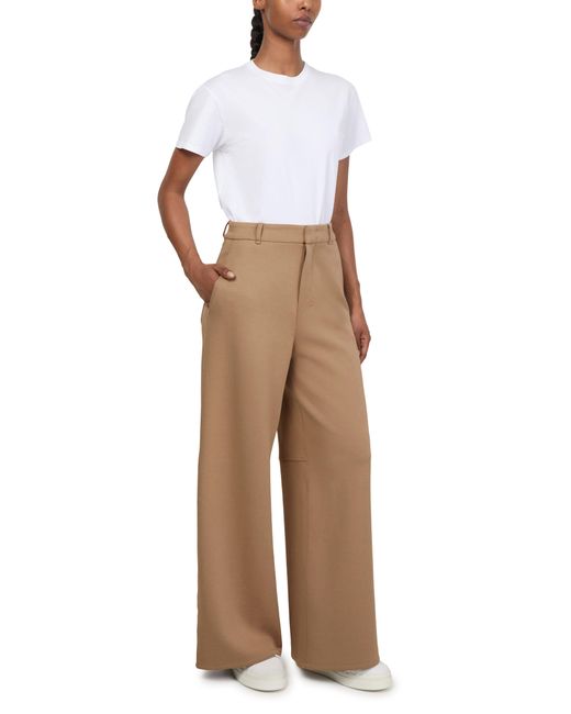 Max Mara Brown Merlot Wide Leg Pants