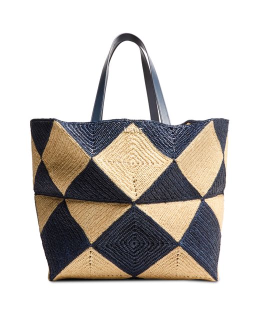 Loewe Puzzle Fold Diamond Xxl Tote in Blue for Men | Lyst