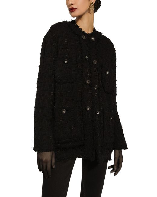 Jackets > tweed jackets Dolce & Gabbana en coloris Black