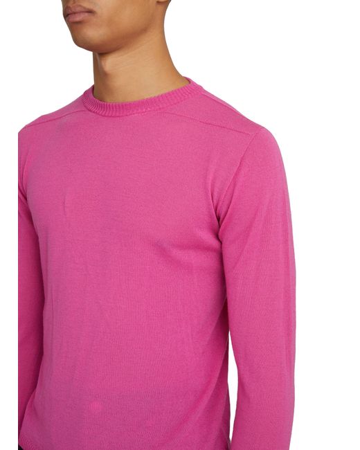 Rick Owens Pink Biber Short Sweater for men