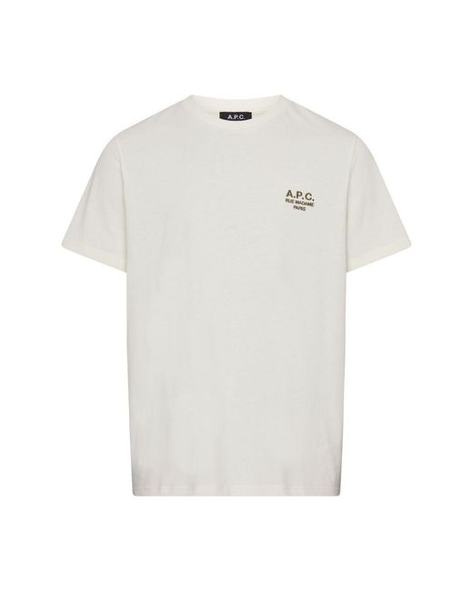 A.P.C. White New Raymond T-shirt for men