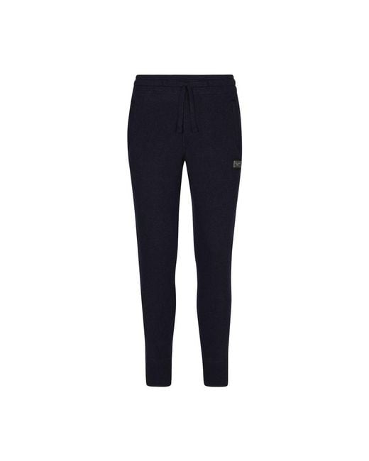 Dolce & Gabbana Blue Wool And Cashmere Jogging Pants for men