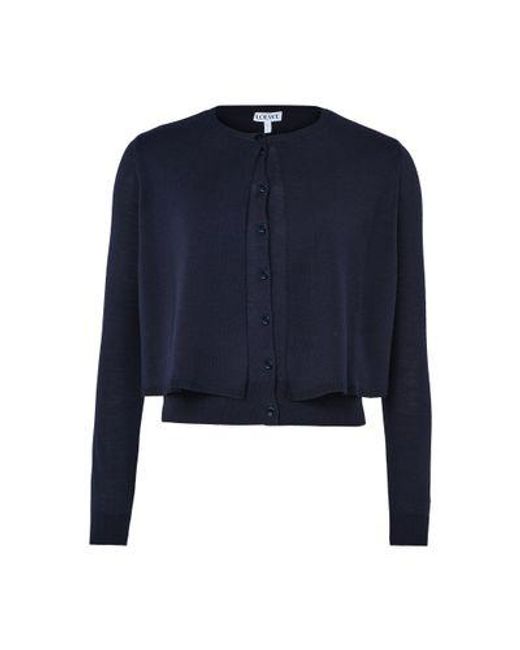 Loewe Blue Wool Cardighan