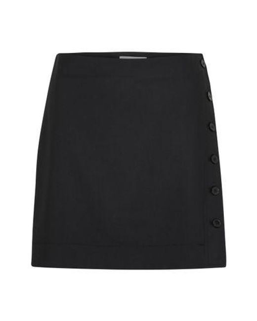 Loulou Studio Black Mahaz Wool Asymmetric Skirt