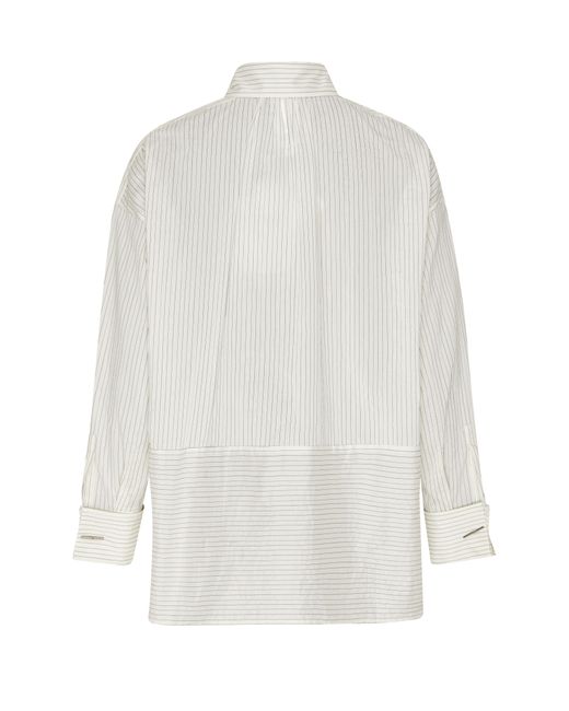 Max Mara Saletta Striped Shirt in White | Lyst
