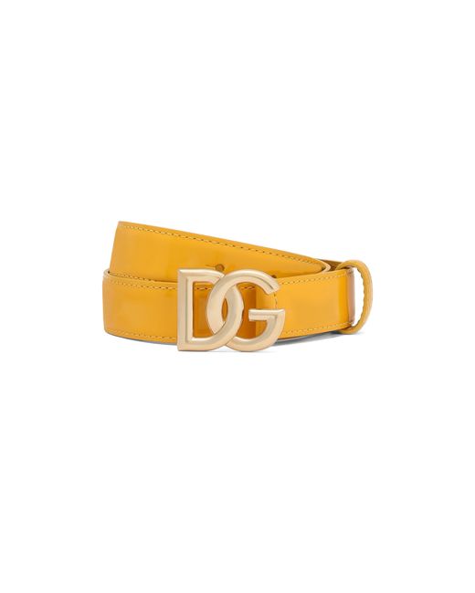 Dolce & Gabbana Orange Dg Logo Belt
