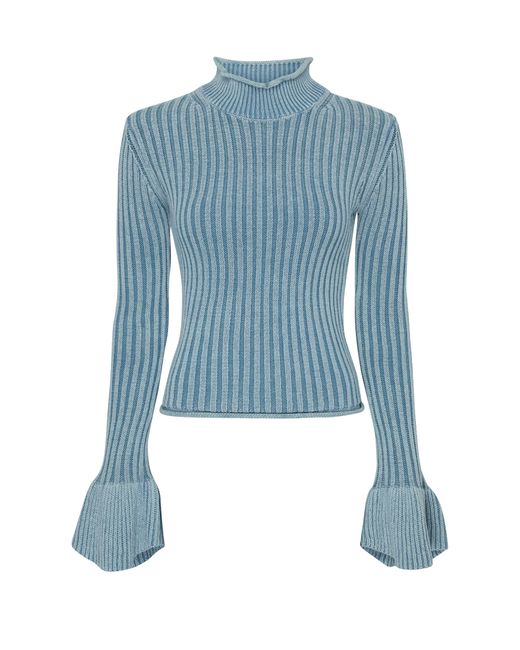 Acne Blue Round Neck Sweater