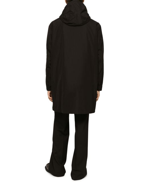 Parka en nylon à capuche Dolce & Gabbana pour homme en coloris Black
