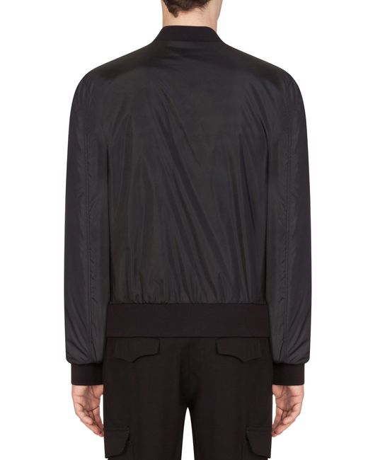 Veste en nylon avec étiquette à logo Dolce & Gabbana pour homme en coloris Black