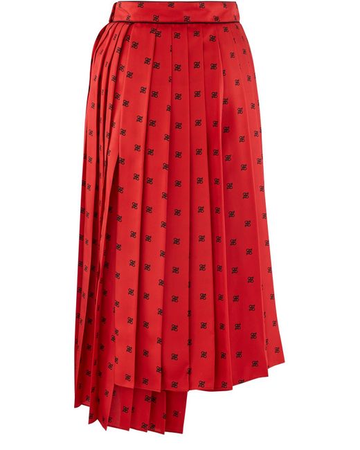 gingham a line skirt