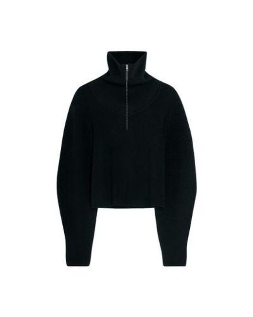 Lemaire Black Pullover Mit Reißverschluss