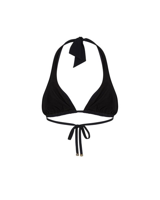 Dolce & Gabbana Black Padded Triangle Bikini Top