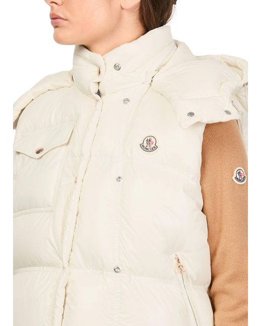 Moncler Natural Pario Sleeveless Down Jacket