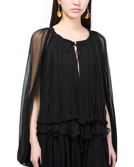 Mini Robe Cape Chloé en coloris Black
