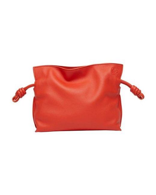 Loewe Red Flamenco Mini Clutch Bag