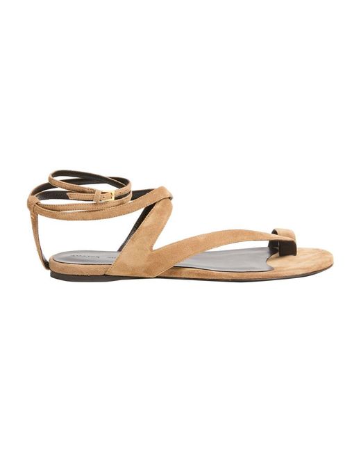 Khaite Brown Aimee Ankle Strap Sandals