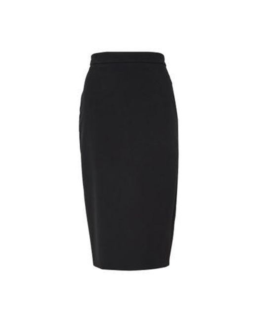 Max Mara Black Flash Midi Skirt