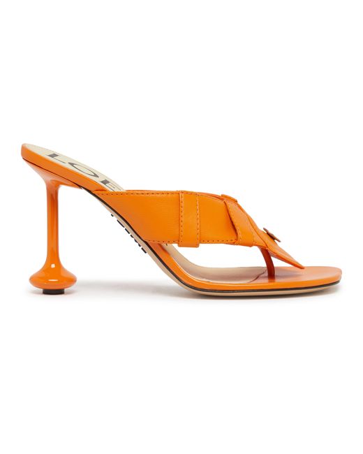 Loewe Toy Panta Toe Post Sandal 90 in Orange | Lyst